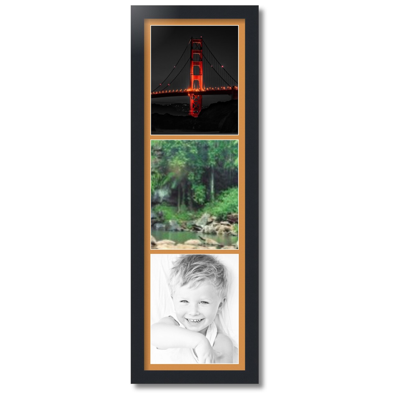 ArtToFrames Collage Photo Picture Frame with 3 - 8x10 inch Openings, Framed in Black with Over 62 Mat Color Options and Plexi Glass (CSM-3926-2134)